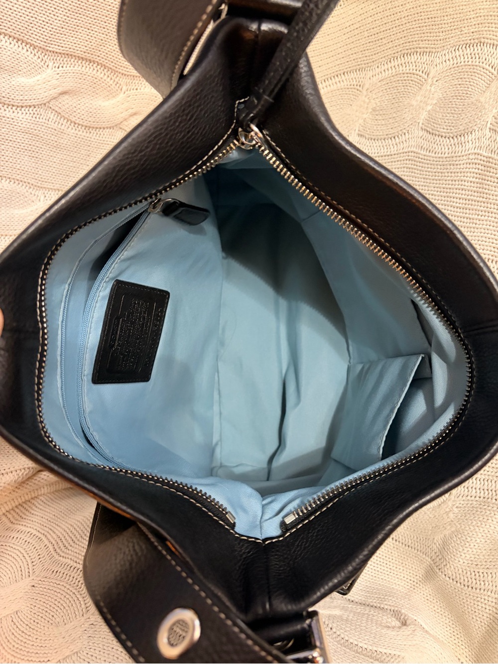 Coach Classic Black Leather SoHo Hobo Bag - Picture 5 of 11